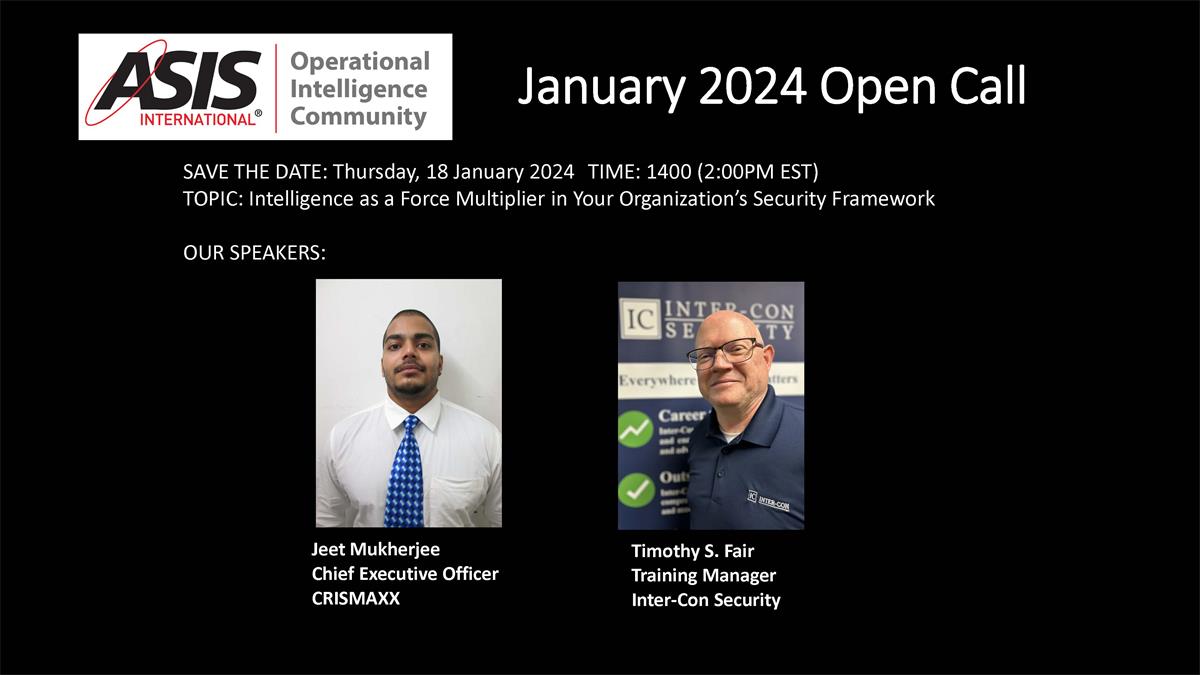 Operational Intelligence Community Open Call